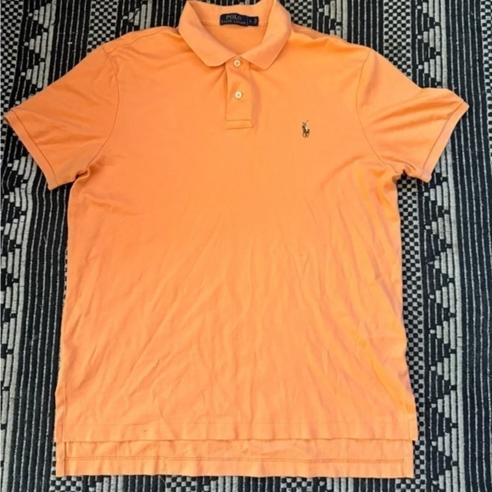 POLO RALPH LAUREN SIZE LARGE ORANGE SHORT SLEEVE POLO SHIRT